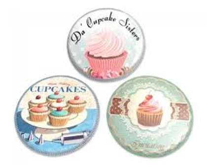 Posa Pavas de Ceramica . Cup Cake - Buhos- Mamushka
